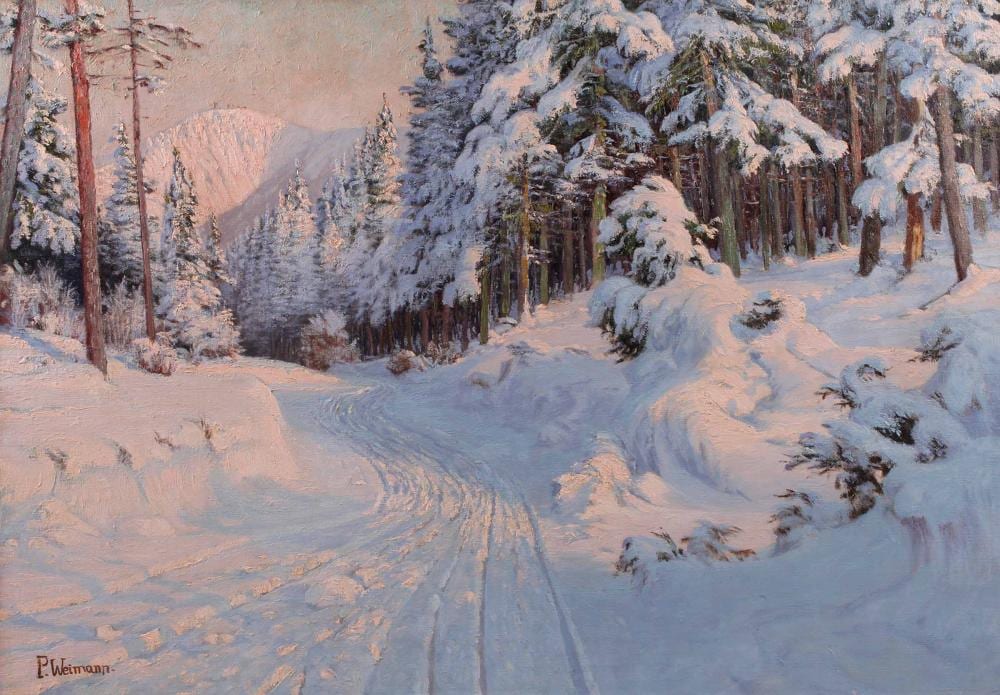 Paul Weimann comparable auction result: paul weimann winter im riesengebirge