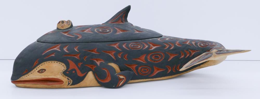 simon charlie whale feast bowl cedar · MBA Seattle Auction LLC · 2022-08-25 Simon Charlie comparable auction result: simon charlie whale feast bowl cedar