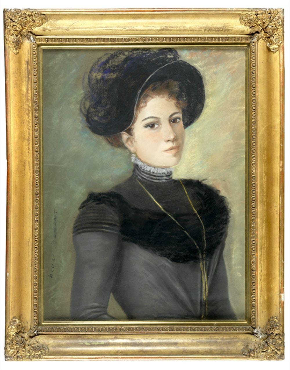 Henri Julien Dumont comparable auction result: henri dumont 1859 1921 portrait de femme pastel sign en bas gauche 64