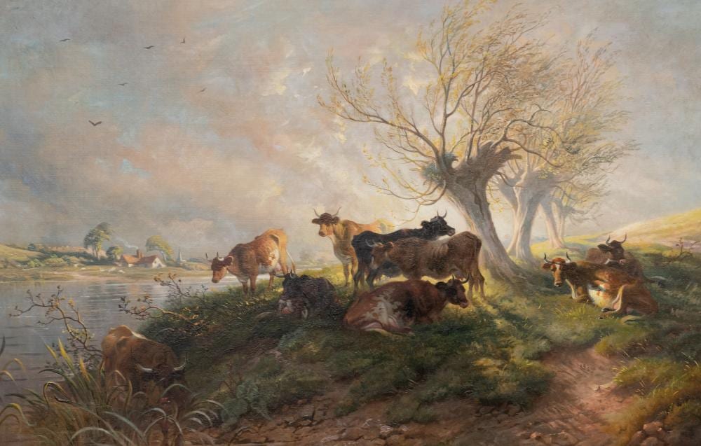 thomas george cooper 1836 1901 cows in a landscape · Elstob Auctioneers · 2022-08-10 Thomas George Cooper comparable auction result: thomas george cooper 1836 1901 cows in a landscape