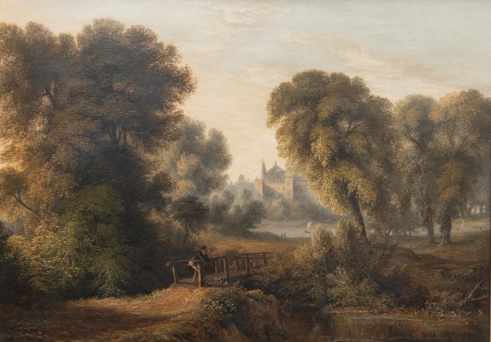 James Thomas Linnell comparable auction result: james thomas linnell british 1820 1905 the thames at eton
