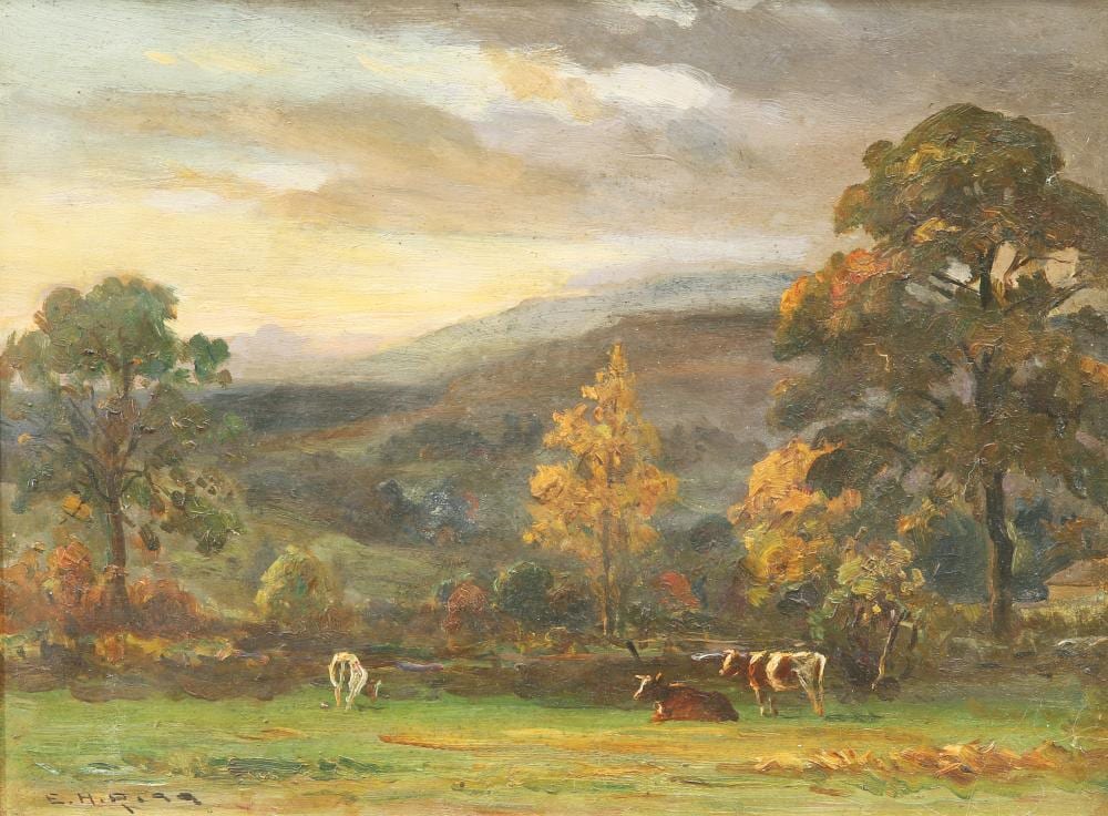 Ernest Higgins Rigg comparable auction result: ernest higgins rigg staithes group 1868 1947 cattle in a field
