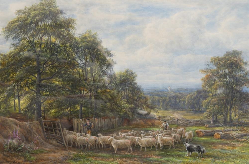 Edmund George Warren comparable auction result: edmund george warren 1834 1909 moving the flock
