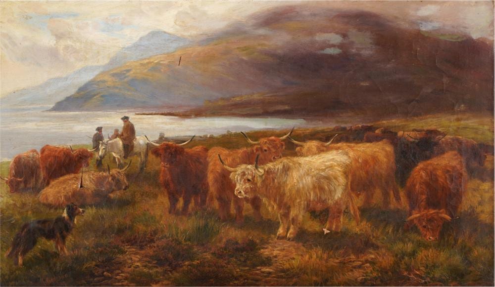 Henry Garland comparable auction result: henry garland 1834 1913 highland cattle