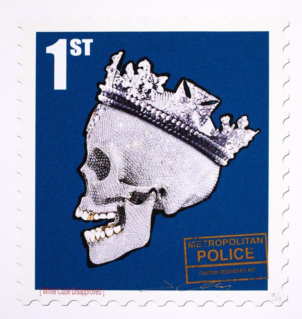 James Cauty comparable auction result: jimmy cauty b 1956 damien hirst skull stamp