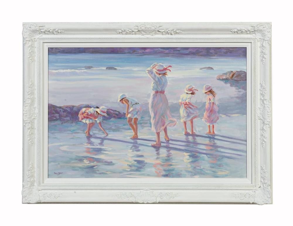 Harold Watt comparable auction result: harold watt girls playing on beach o c