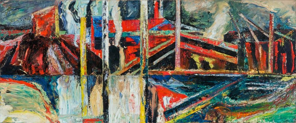 Mandy Martin comparable auction result: mandy martin outer harbour port kembla 1989