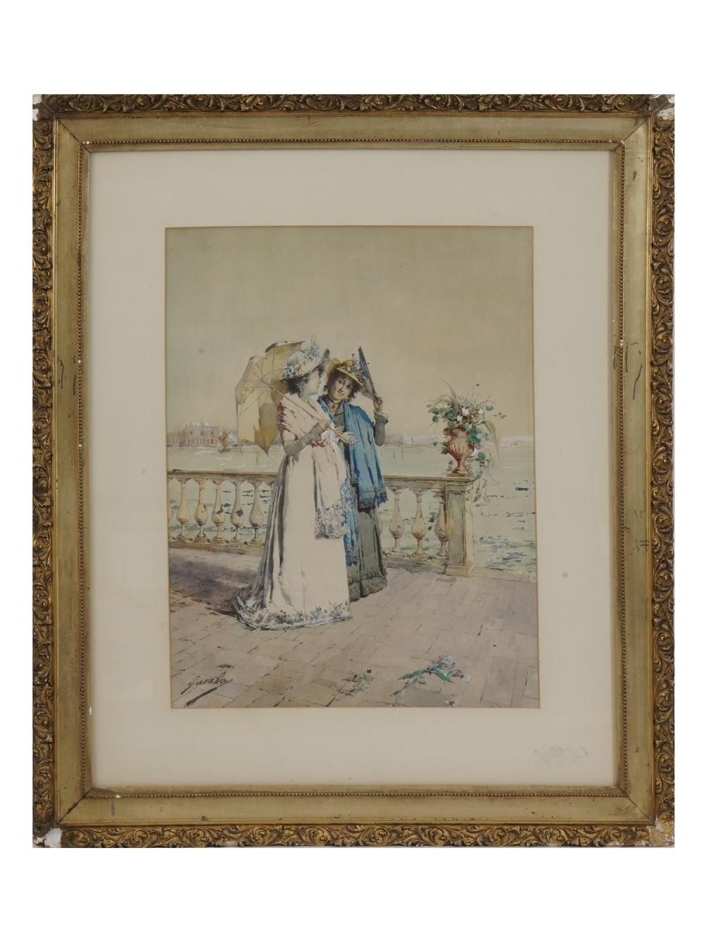 watercolor painting young ladies by enrico gamba · Antique Arena Inc · 2022-08-13 Enrico Gamba comparable auction result: watercolor painting young ladies by enrico gamba