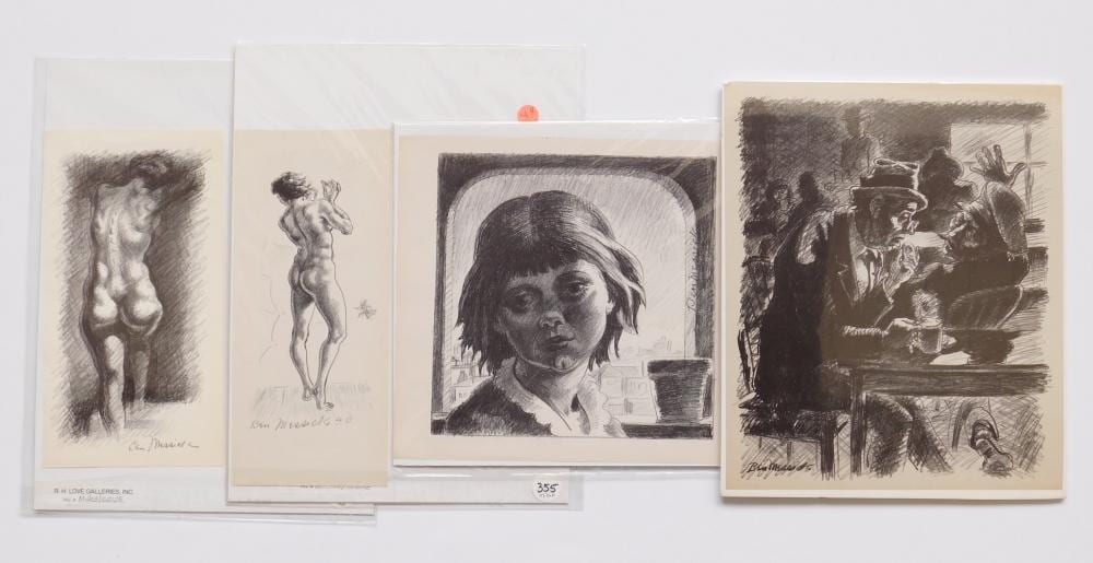 Ben Messick comparable auction result: 4 ben messick lithographs