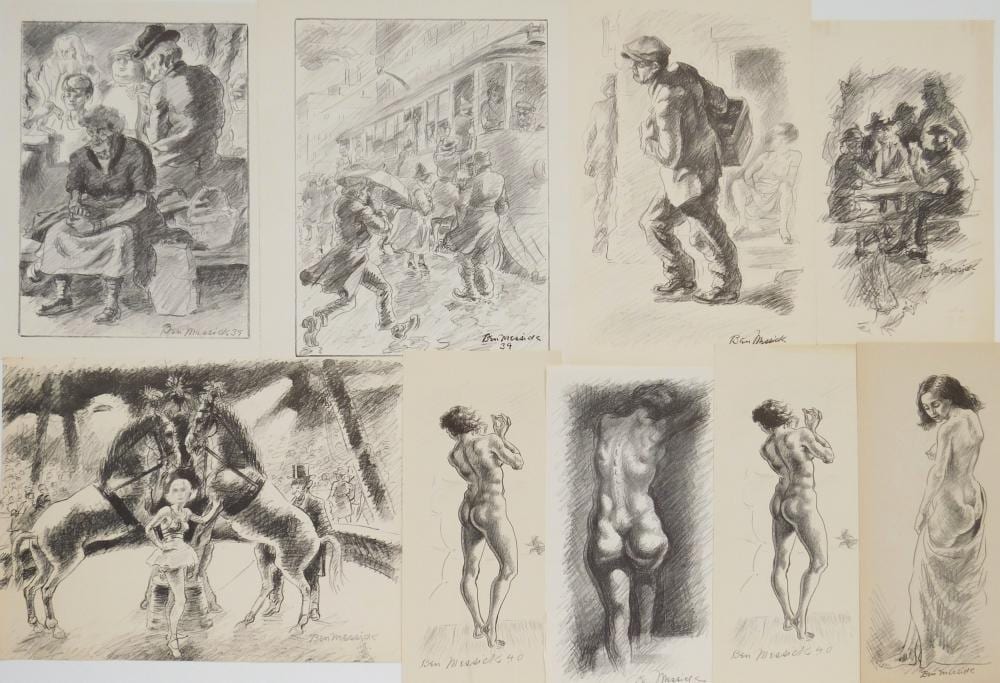 Ben Messick comparable auction result: 9 ben messick lithographs