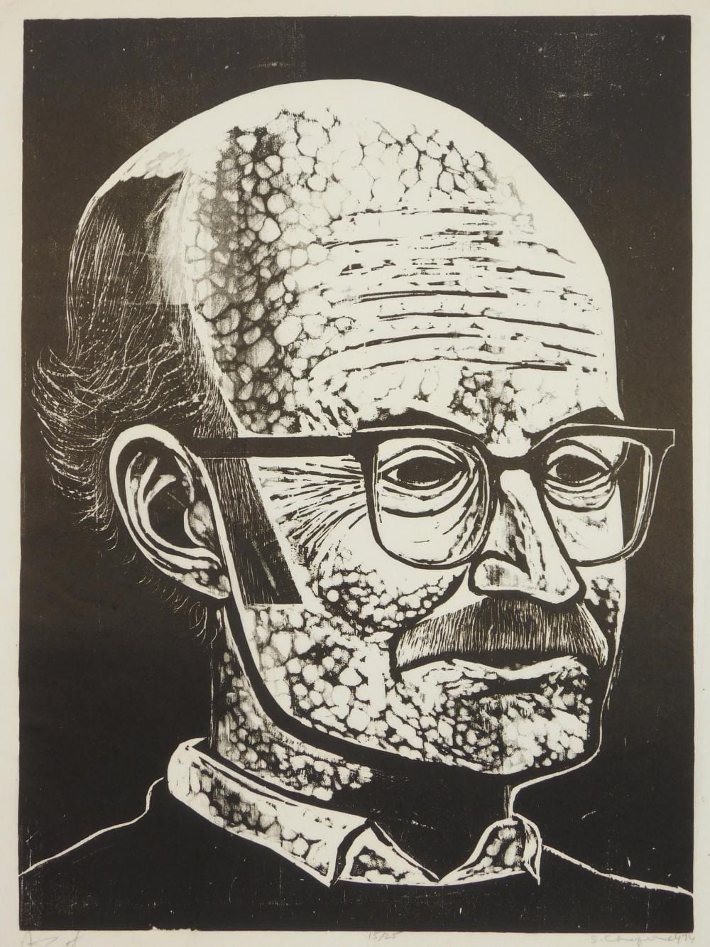 Sidney Chafetz comparable auction result: sidney chafetz woodcut