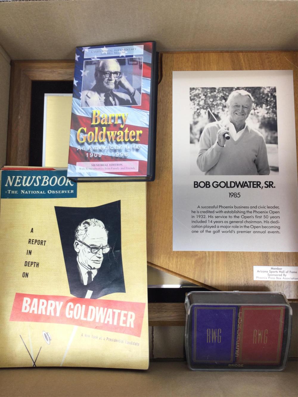 Barry Goldwater comparable auction result: bob barry goldwater memorabilia plaques