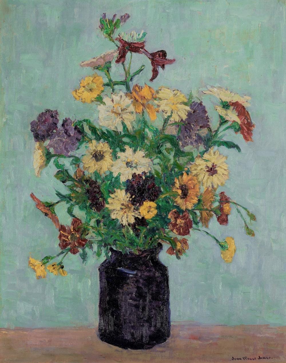 John Wells James comparable auction result: john wells james 1873 1951 still life of flowers 20 1 8 x 16 1 8 in 51 1 x 41 cm