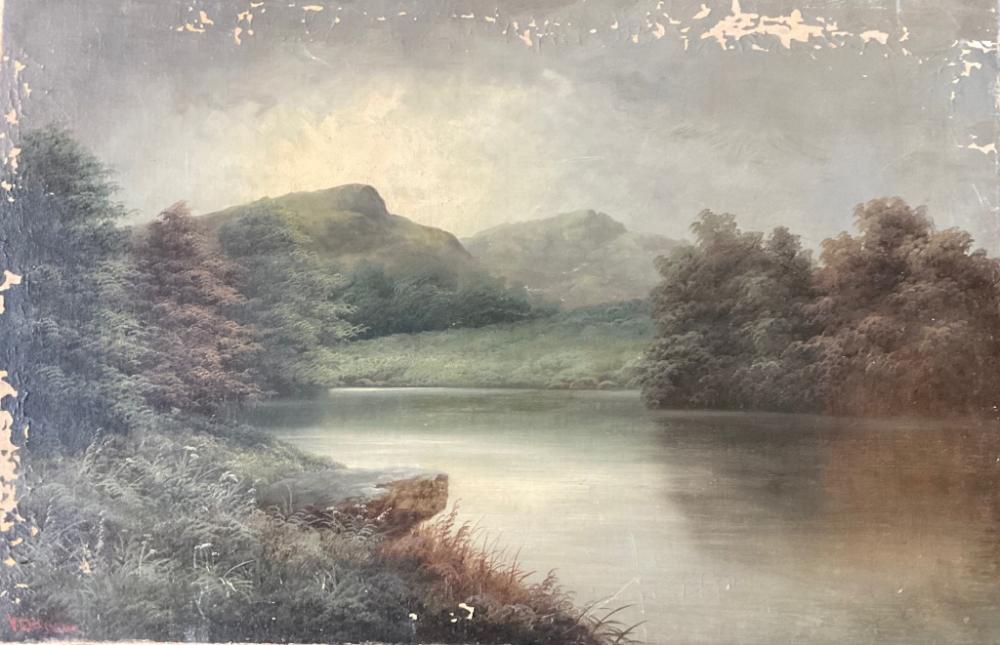 Valentine Delawarr comparable auction result: valentine delawarr 1852 1918 river scene