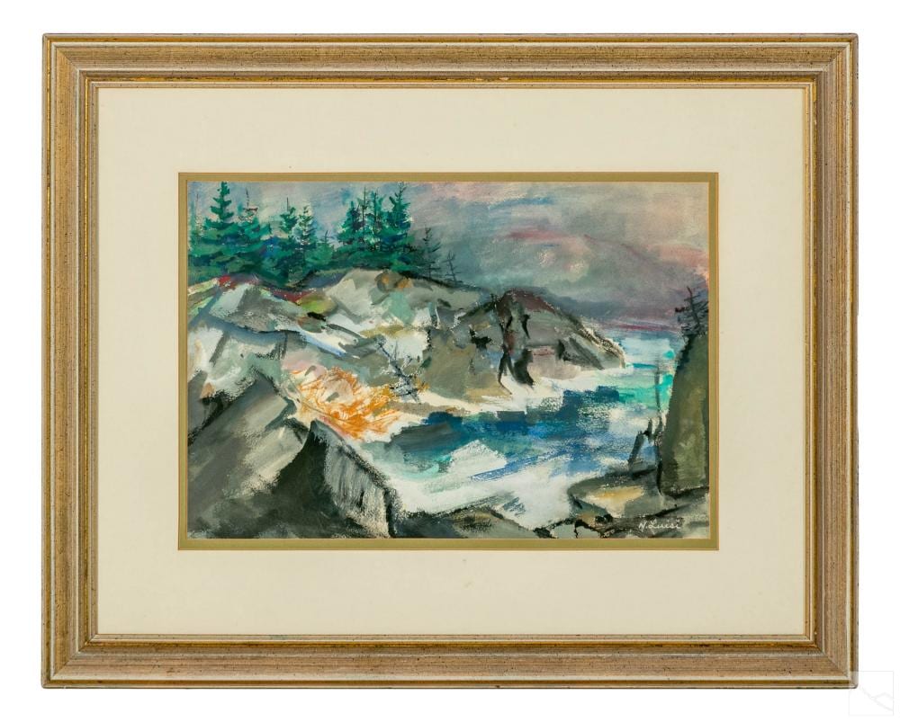 Nicholas Luisi comparable auction result: nicholas luisi 1894 1977 maine landscape painting