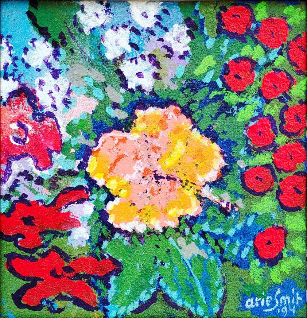 Arie Smit | Orange Hibiscus comparable sale