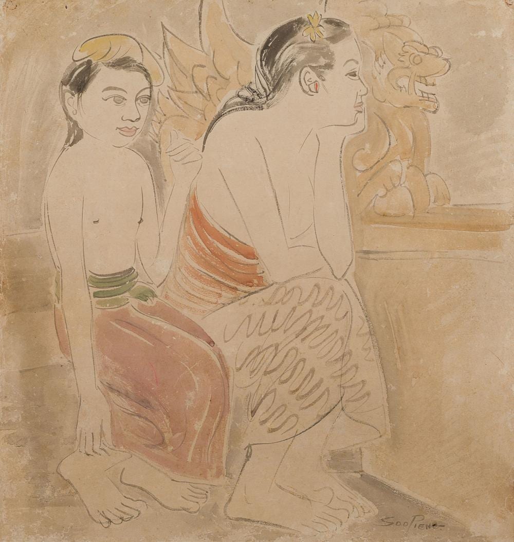 Cheong Soo Pieng | Balinese Ladies comparable sale