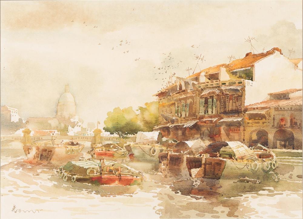 LOW PUAY HUA | Untitled (Singapore River Scene) comparable sale