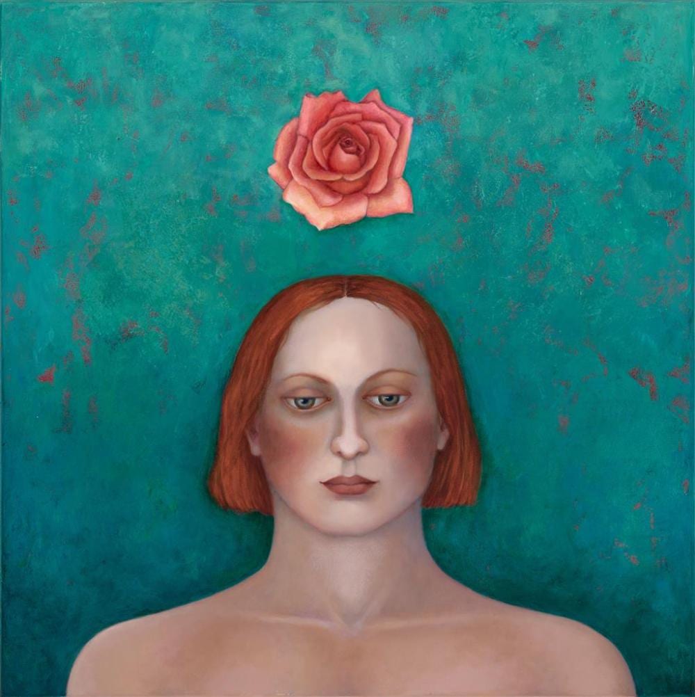 Madeleine Winch comparable auction result: madeleine winch 1950 the reverie 2011 oil on canvas 75 x 75 cm initialled lower right signed and dated verso