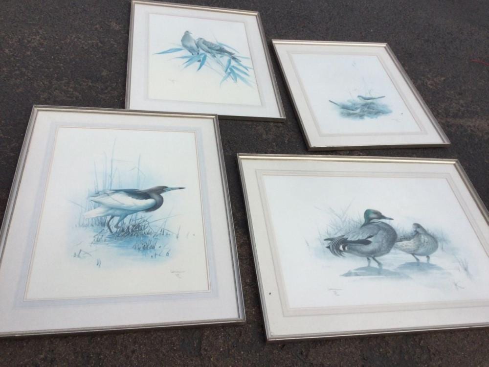 James Fenwick Lansdowne comparable auction result: james fenwick lansdowne a set of four medici society framed large coloured bird prints the numbere