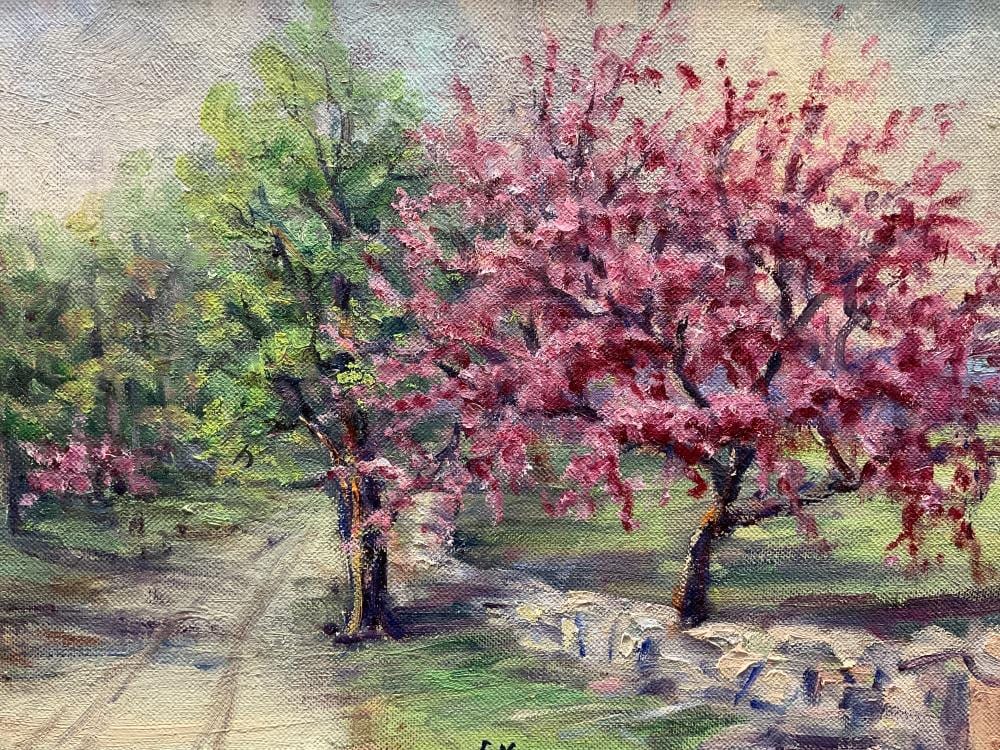 Emma Dillard comparable auction result: emma dillard signed oil painting