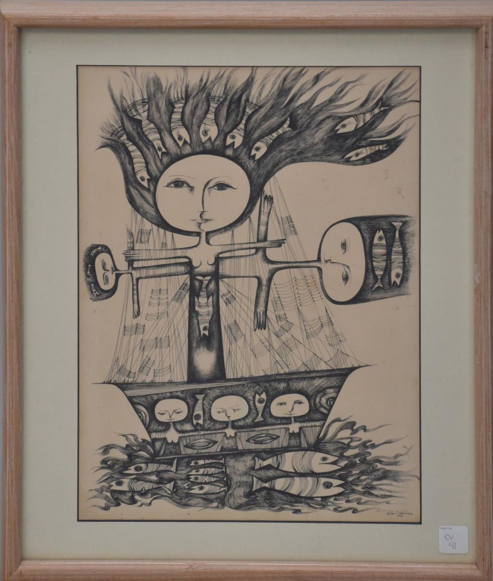 Clara Ledesma comparable auction result: clara ledesma 1924 1999 dominican 20th century untitled 1968 print on paper signed lower right within the print h 17 x w 12 inches