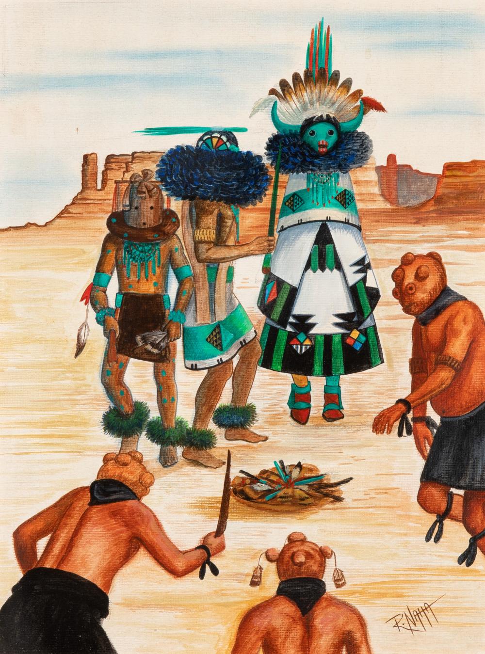 Raymond Naha comparable auction result: raymond naha sr zuni shalako ceremony