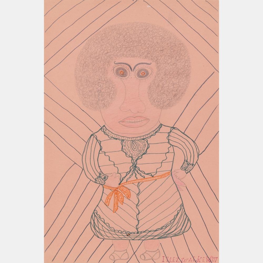 Inez Nathaniel Walker comparable auction result: inez nathaniel walker american 1911 1990 untitled female figure 1977