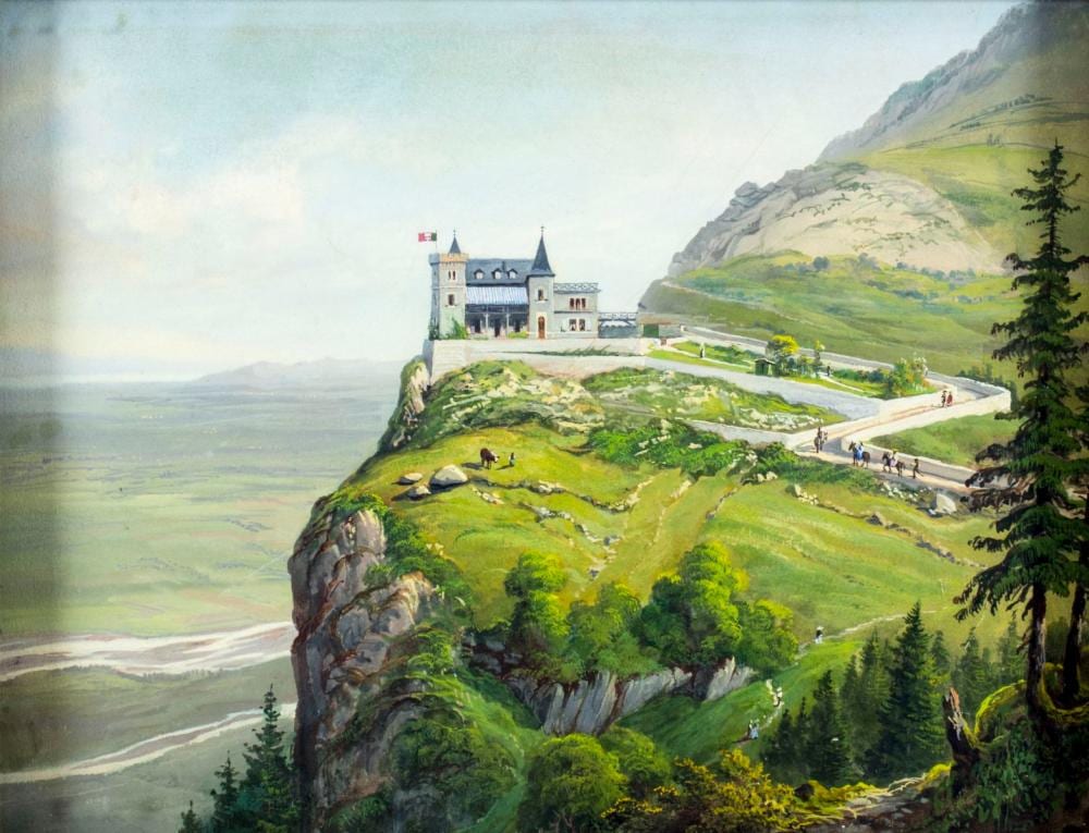 Henri Mottu comparable auction result: luc henri mottu swiss 1815 1859 gouache painting antique