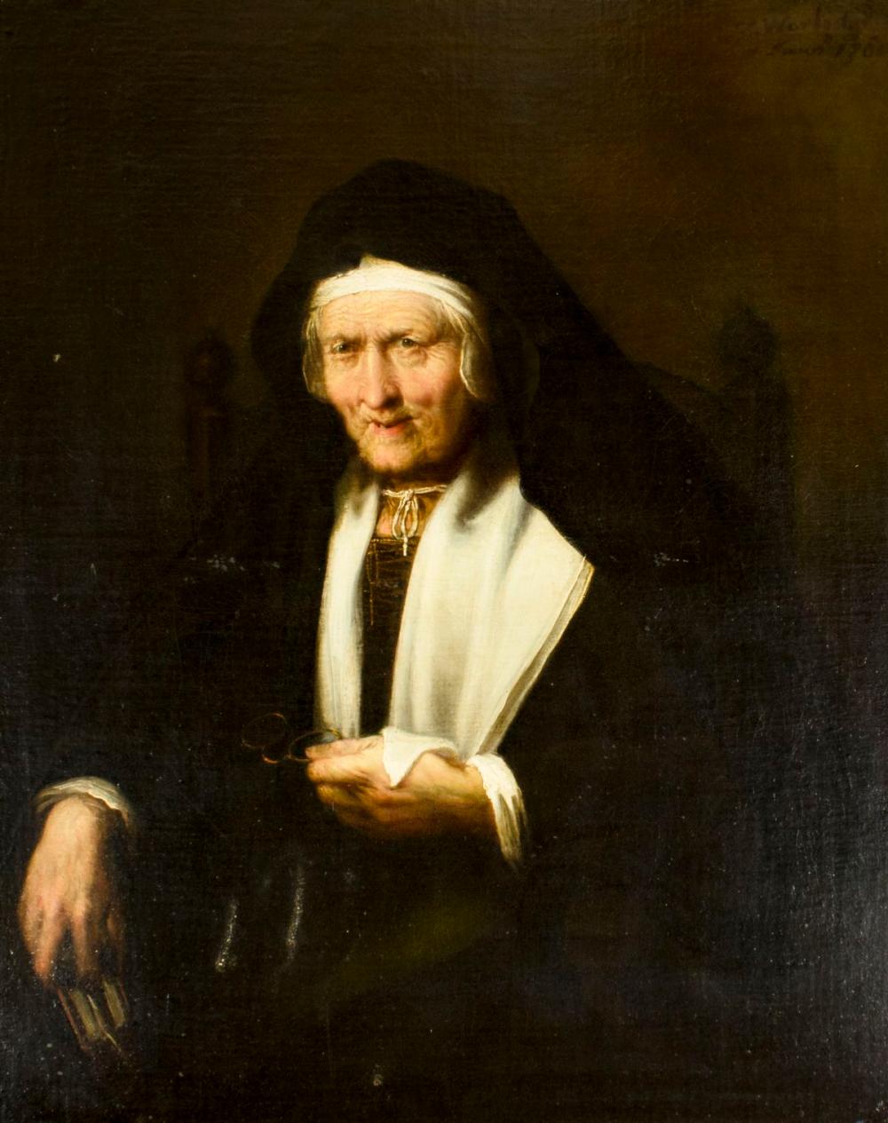 Thomas Worlidge comparable auction result: thomas worlidge uk 1700 1766 oil painting antique