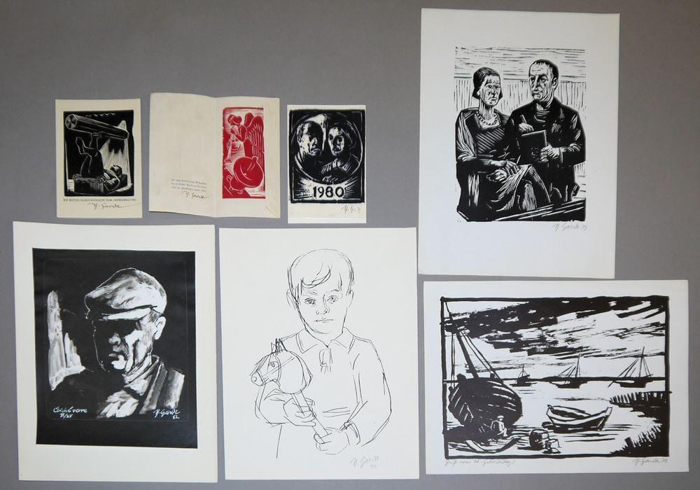 Theo Garvé comparable auction result: theo garv meistersch ler von max beckmann 6 holzschnitte signiert
