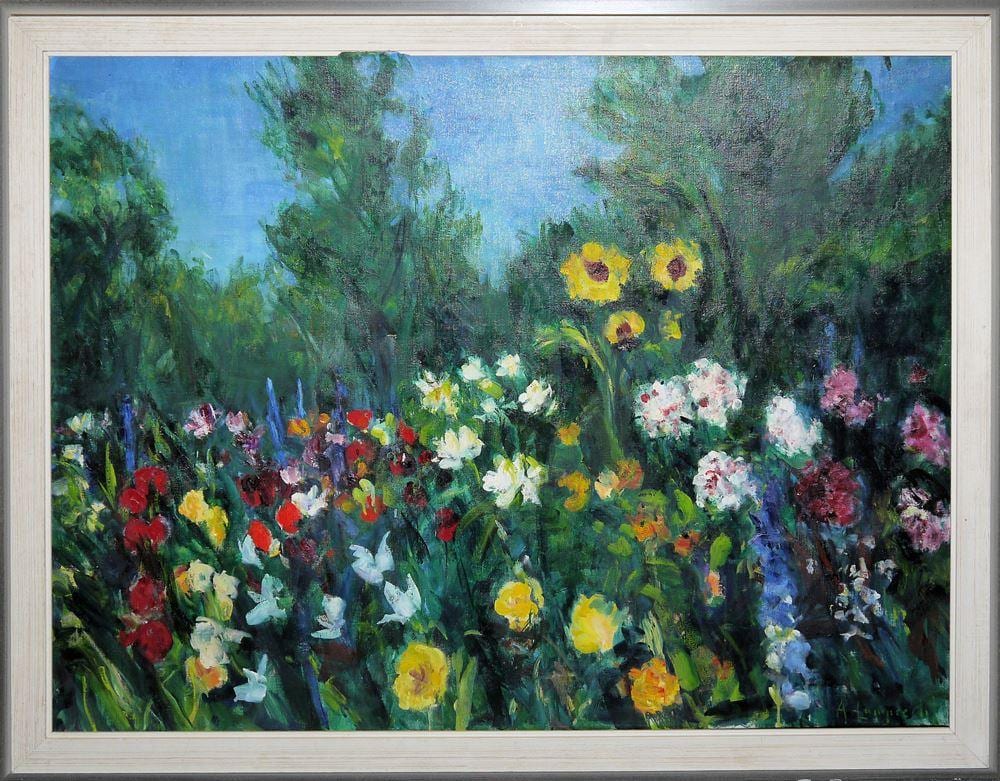 Anton Lamprecht comparable auction result: anton lamprecht blumenwiese lgem lde gerahmt