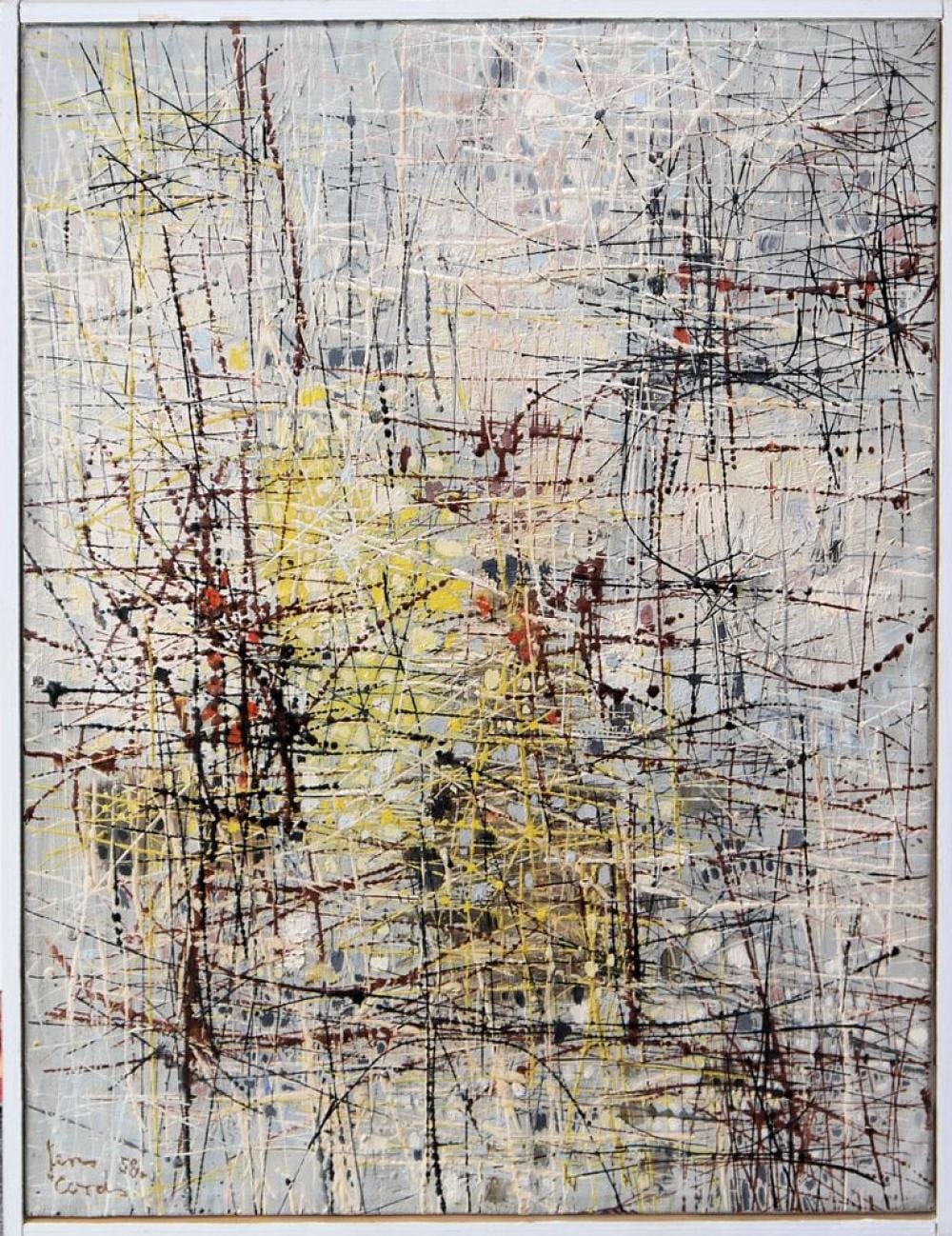 Jens Cords comparable auction result: jens cords informelle kunst 2 signierte lgem lde von 1958 60 gerahmt