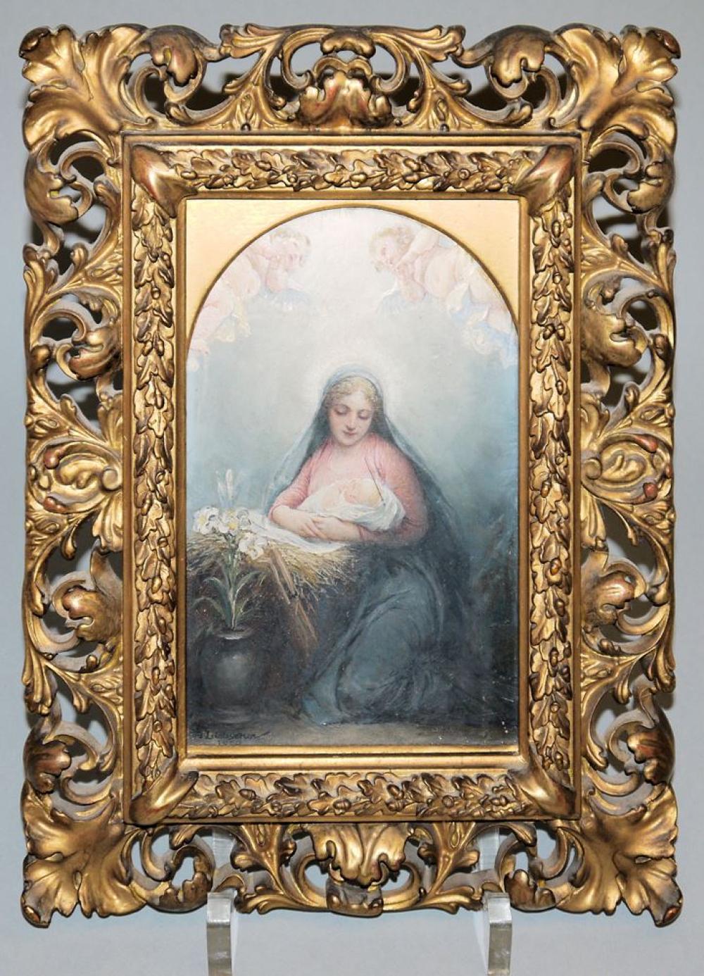 adolf liebscher die jungfrau mit dem christuskind lgem lde 1900 · K&K – Auktionen in Heidelberg · 2022-09-02 Adolf (1857) Liebscher comparable auction result: adolf liebscher die jungfrau mit dem christuskind lgem lde 1900