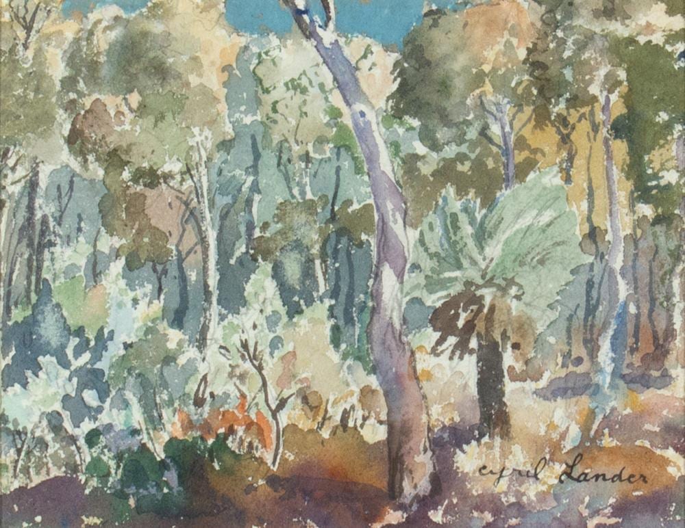 cyril george lander bush scene watercolour · GFL Fine Art · 2022-08-21 Cyril Lander comparable auction result: cyril george lander bush scene watercolour