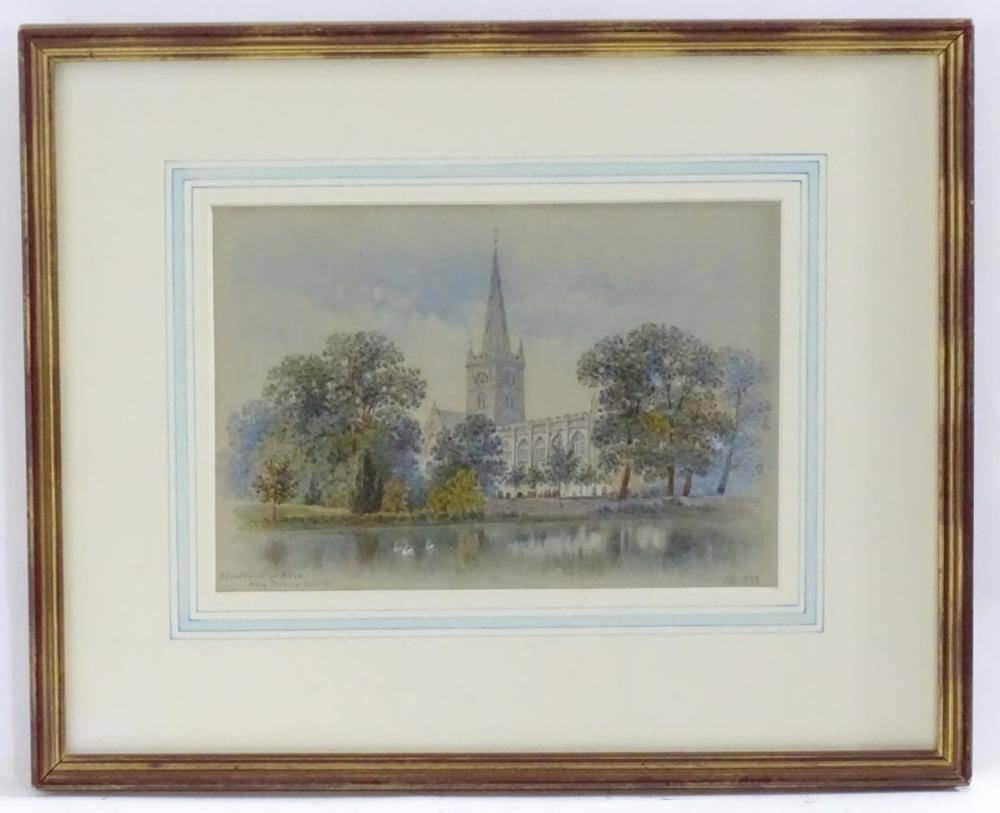 Edwin Thomas Dolby comparable auction result: edwin thomas dolby 19th century watercolour holy trinity church stratfo