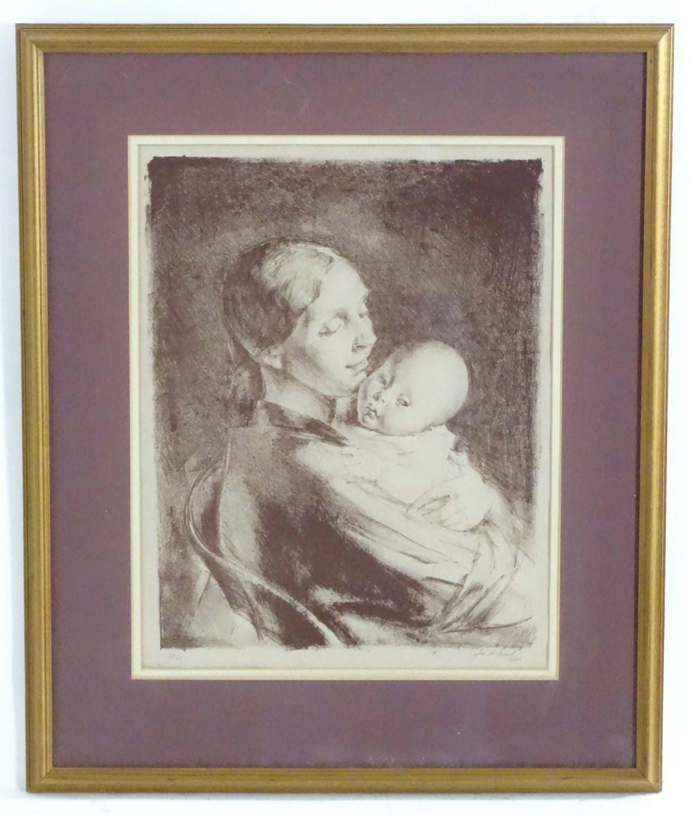James Ardern Grant comparable auction result: james arden grant 1887 1974 limited edition print mother and child sig