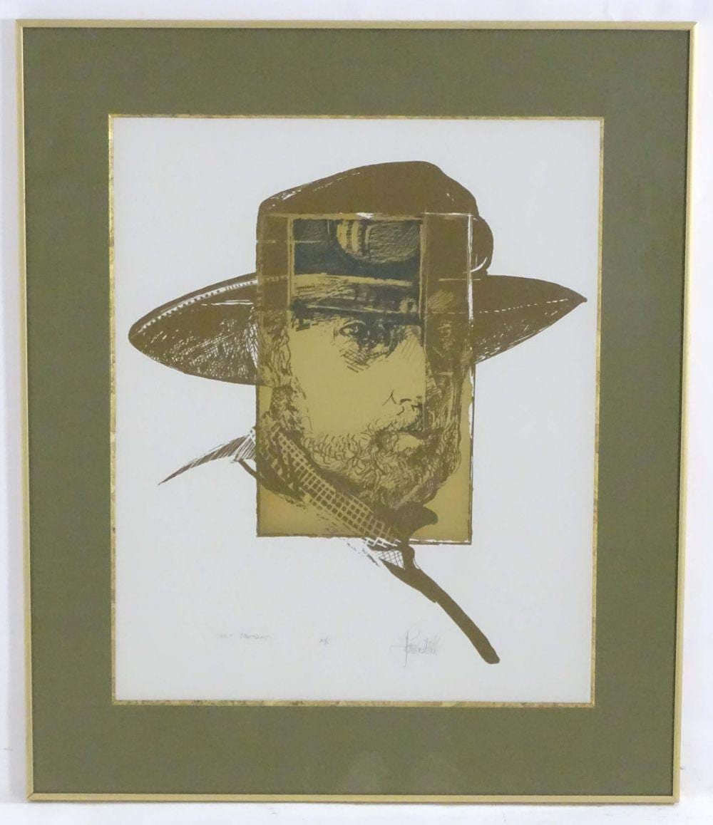 John William Mills comparable auction result: john william mills b 1933 artist s proof self portrait signed and tit