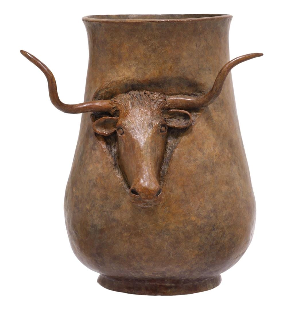 H. Clay Dahlberg comparable auction result: h clay dahlberg d 2021 bronze longhorn vase