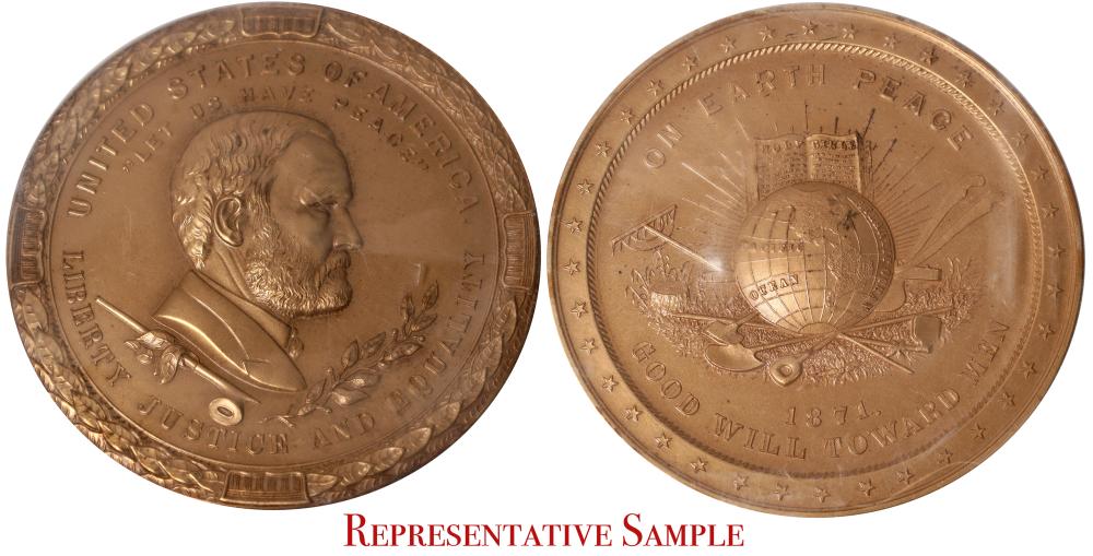 PEACE MEDAL COLLECTION OF IMPORTANT CULTURAL SIGNIFICANCE [152641] sold by Holabird Western Americana, lot 4217 — auction record photograph