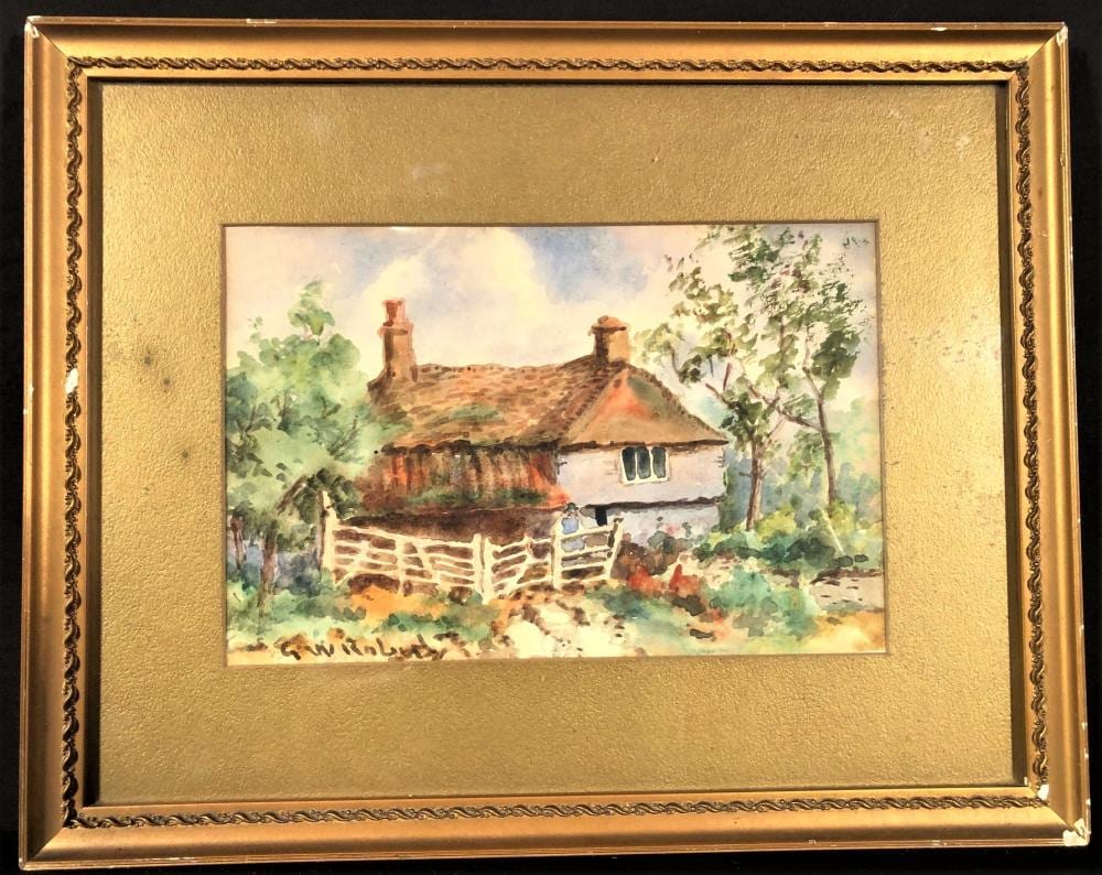 George W. Roberts comparable auction result: george w roberts 20th century watercolor landcape painting on paper 12 in x 15 in