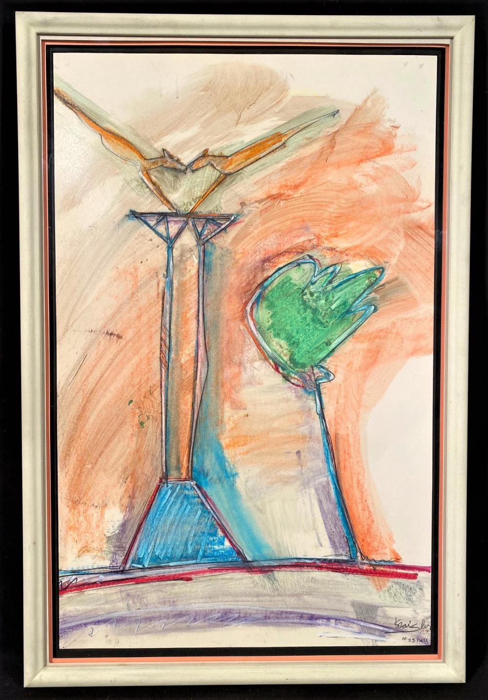 David Kraisler comparable auction result: david kraisler 1940 now original pastel on paper measures 20in x 30in