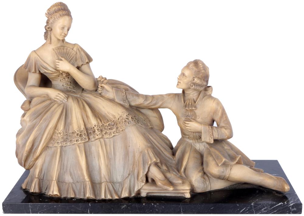 Johannes Dommisse comparable auction result: johannes dommisse 1878 1955 gallant lady with cavalier galante dame mit kavalier