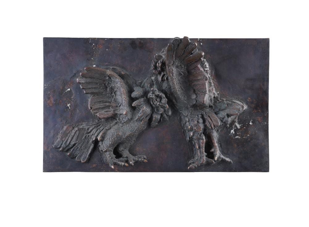 Sally Arnup comparable auction result: sally arnup 1930 2015 cock fighting bronze 32 x 55cm signed and numbered 3 10