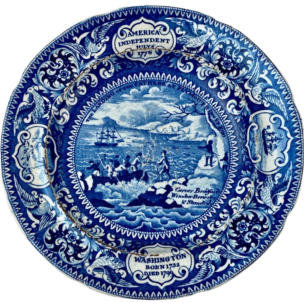 Enoch Wood comparable auction result: enoch wood and sons blue staffordshire plate