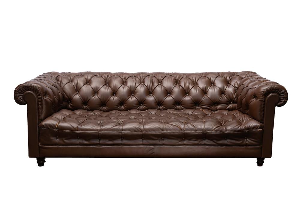 Sofá Chesterfield de 3 puestos Cuero capitoneado Medidas: 68 x 210 x 90 cm comparable sale