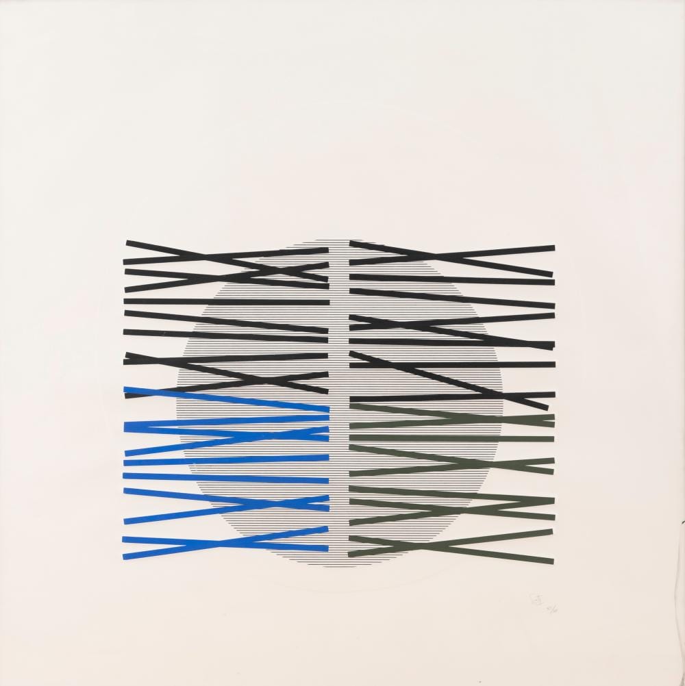 Jesus Rafael Soto (1923-2005) S/T, sf. Obra gráfica Medidas: 92 x 92 cm Ed. 14/20 comparable sale