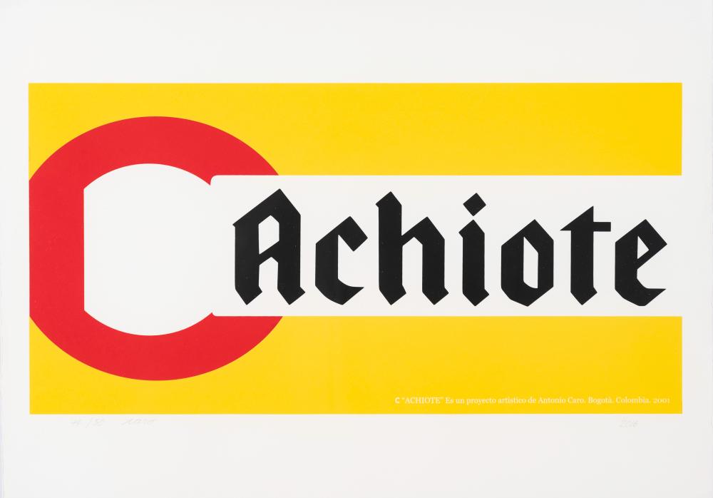 Antonio Caro (1950-2021) Achiote, 2016 Serigrafía Medidas: 71.5 x 50 cm Ed. 44/50 comparable sale
