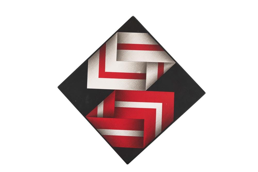 Omar Rayo (1928-2010) San y Nas, 1977 Acrílico sobre tela Medidas: 35.5 x 35.5 cm comparable sale