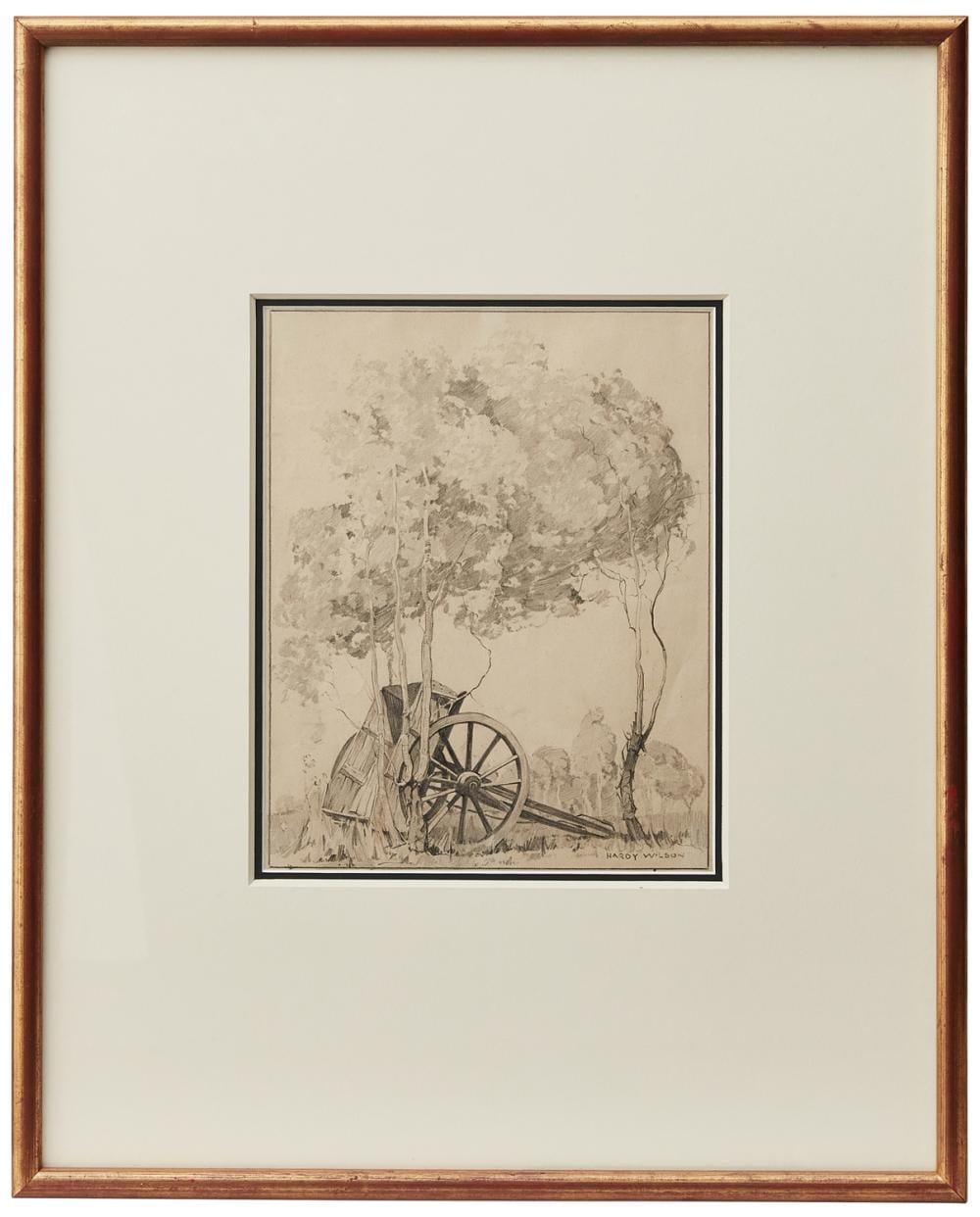 Hardy Wilson comparable auction result: hardy wilson 1881 1955 the old cart pencil on paper